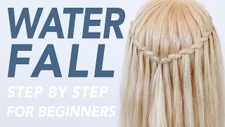 How To Twisted Waterfall Braid Step By Step For Beginners Easy amp Simple Half Up Half Down Hairstyle [upl. by Easlehc]