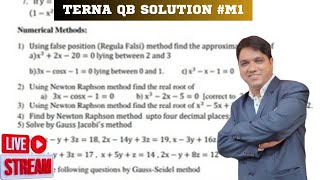 Numerical solutions  Master IA Question Bank of Terna with CSGT Unlocking Live Solutions [upl. by Gomer]