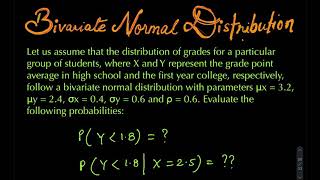 Bivariate normal distribution solved examples 4 [upl. by Sikram]