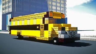 Minecraft American School Bus Tutorial [upl. by Drake]