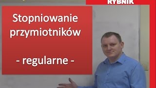 Stopniowanie przymiotników regularne M Idziaczyk Technikum TEB Edukacja Rybnik [upl. by Rabi]