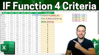 IF Function with 4 Criteria in Excel  IF Formula with many Conditions [upl. by Annie951]