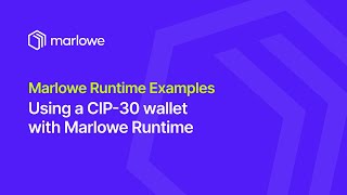 Using a CIP30 Wallet with Marlowe Runtime [upl. by Drais]