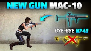 FREE FIRE NEW GUN MAC10 ABILITY TEST  MP40 VS MAC10  GARENA FREE FIRE [upl. by Ellerahc190]