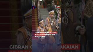 Gibran Rakabuming Raka gunakan pakaian adat Papua dalam Upacara HUT ke79 RI 178 [upl. by Small]