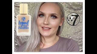 W7 LEGEND LASTING WEAR FOUNDATION ♡ FIRST IMPRESSION AND REVIEW  SAMMY BLUNDERFIELD [upl. by Glori610]