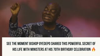 SEE the MOMENT BISHOP OYEDEPO SHARED THIS POWERFUL SECRET OF HIS LIFE WITH MINISTERS TONIGHT🔥 [upl. by Irmine478]