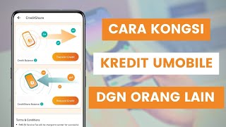 Cara Kongsi Atau Share Kredit U Mobile Ke Orang Lain Melalui Aplikasi MyUMobile  CreditShare [upl. by Hale]