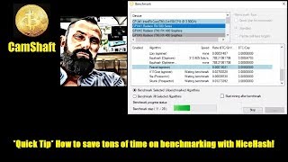 Quick Tip NiceHash hack Save tons of time on BenchMarking GPUS [upl. by Inattirb]