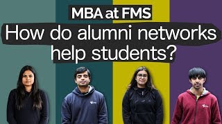 MBA at FMS  How do alumni networks help MBA students [upl. by Euqinobe599]