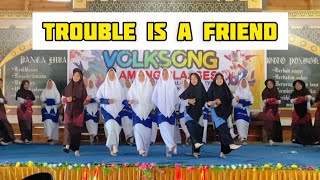 Lomba Volksong Among Classes at Darul Hijrah Gayo Lues  Kelas 3C Trouble is a friend [upl. by Lose470]