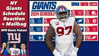 Giants Schedule Release  Mailbag Questions [upl. by Ynehpets]