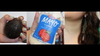 Avocado amp Mayo Hair Mask for Dry Hair [upl. by Ylrak]