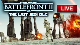 Star Wars Battlefront 2  The Last Jedi DLC LIVE GAMEPLAY Captain Phasma Finn Crait Star Wars HQ [upl. by Harwin]