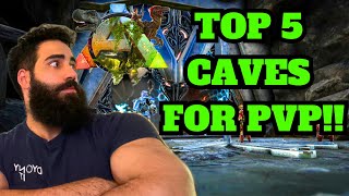 Top 5 Caves On The Island For Official PVP amp Small Tribes For Ark Survival Ascended [upl. by Ennalorac656]