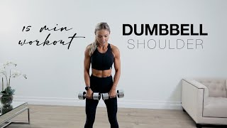 15 Minute SHOULDER WORKOUT at Home or the Gym with Dumbbells [upl. by Nahgem]