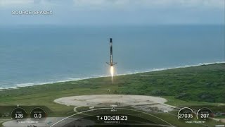 SpaceX Nails Landing of Reusable Rocket on Land [upl. by Ellehsim]