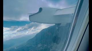 Dash 8 of Sky Alps landing at Bolzano Airport [upl. by Einor]