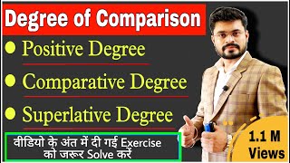 Degree of Comparison Positive Comparative amp Superlative Degree in English grammar Degree in Eng [upl. by Nanerb]