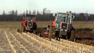 MF 1105 and 2645 plowing [upl. by Petersen]