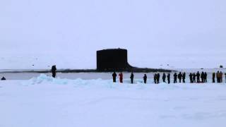 SSN779 USS New Mexico Surfacing Through Ice [upl. by Adaiha]