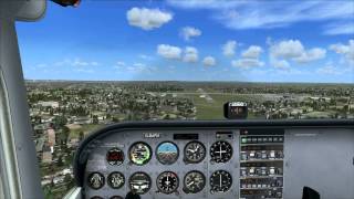 FSX Basics Tutorial 3 Cessna 172 Crosswind Landings [upl. by Revkah]