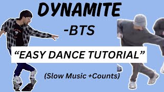 BTS DYNAMITE Mirrored Dance Tutorial  Easy Step By Step kpopdancecover [upl. by Yahsed521]