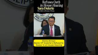 VP Duterte Refuses Oath at House Fund Inquiry Cites Political Motive [upl. by Gomar256]