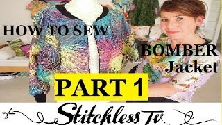 How to sew a bomber jacket PART 1 [upl. by Harmony]