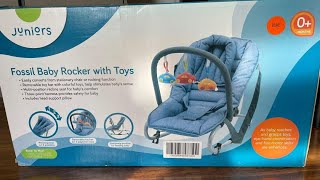 Unboxing Fossil baby rocker with toys and assembling [upl. by Heady566]