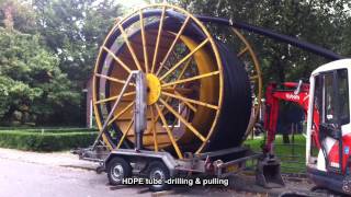 HDPE tube drilling amp pulling  Mantelbuis boren en trekken [upl. by Evangeline262]