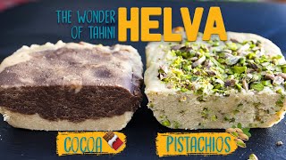 How to make HELVA at HOME 😍  2 Halva Recipes 1Pistachios 2Cocoa  Refika’s Special Oven Helva 🤤 [upl. by Einnos876]