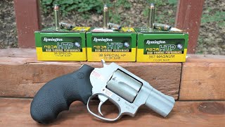 Snub Nose Ballistic Test 38 Special VS 38 SpecialP VS 357 Magnum [upl. by Grefe]