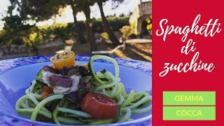 Spaghetti di zucchine 😋 vegan crudisti [upl. by Brandea]