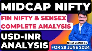 🔴MIDCAP NIFTY TOMORROW PREDICTION  28 JUNE FRIDAY  FINNIFTY TOMORROWUSDINR ANALYSIS [upl. by Louise261]