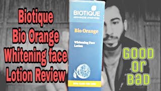 Biotique bio orange whitening face lotion review [upl. by Amled]