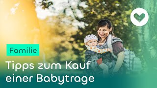 Babytrage und Tragetuch im Vergleich  Kauftipps für Eltern [upl. by Ennairoc606]