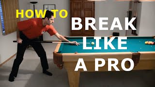 Pool BREAK SHOT Technique Advice  How to Break [upl. by Alenairam]