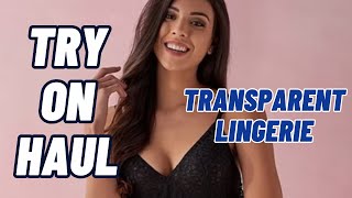 4K Transparent Lingerie Try On Haul  Sheer Babydoll [upl. by Ahsilif3]