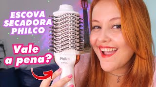 Escova Secadora Philco Soft Beauty Gold Branca e Dourada ✨ [upl. by Emmi]