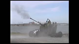 Bofors 40 mm L60 firing [upl. by Nosirb]