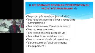 LE PROJET DETABLISSEMENT [upl. by Anilev530]