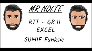 EXCEL  SUMIF  AFRIKAANS [upl. by Noived819]