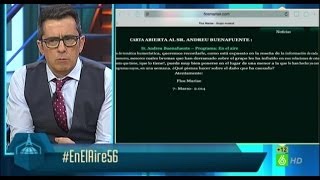 En el aire  Buenafuente responde a un comunicado que le envía Flos Mariae [upl. by Gathers]