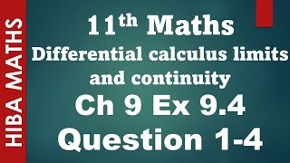 11th maths chapter 9 exercise 94 question 14 Differential calculus limits and continuity tn [upl. by Haeli310]