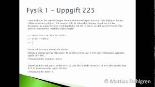 Fysik 1  Uppgift 225wmv [upl. by Ulla]