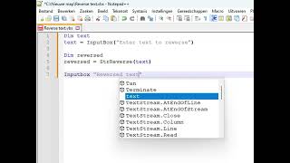 How to reverse text in VBScript  Tutorial [upl. by Aicissej373]