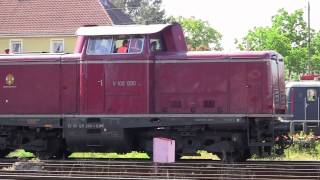 Diesellok BR V100 Deutsche Bundesbahn 211 Bahnwelttage 2012 Kranichstein [upl. by Noeled]