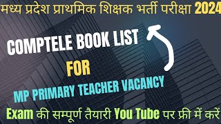 Best books for mp primary teacher 2024 booklist for mptet 🔥Strategy🔥 [upl. by Roumell]