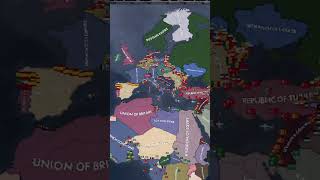 Empire of Russia Vs Global Communism Hoi4 timelapse Europe shorts [upl. by Atikim]